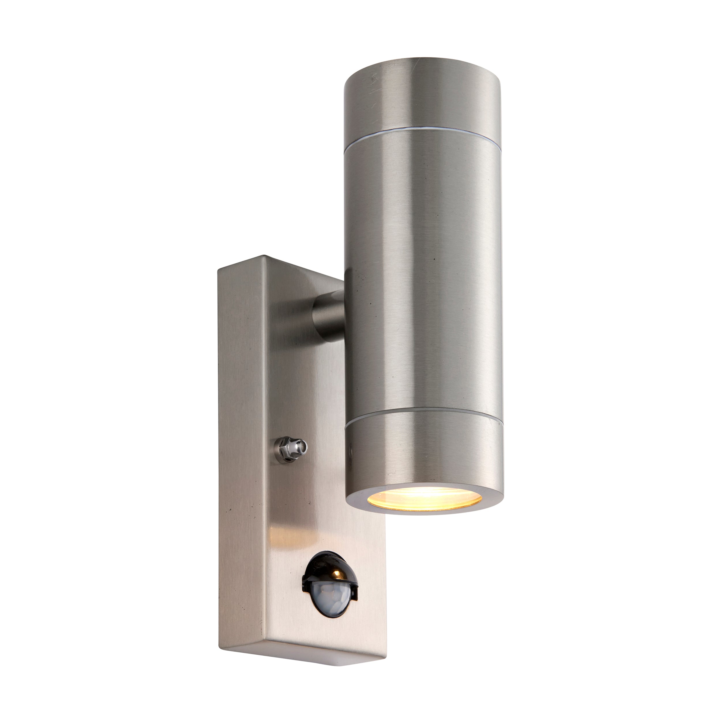 Saxby Lighting Palin PIR 2lt Wall Marine Grade IP65 - Stainless Steel 101352
