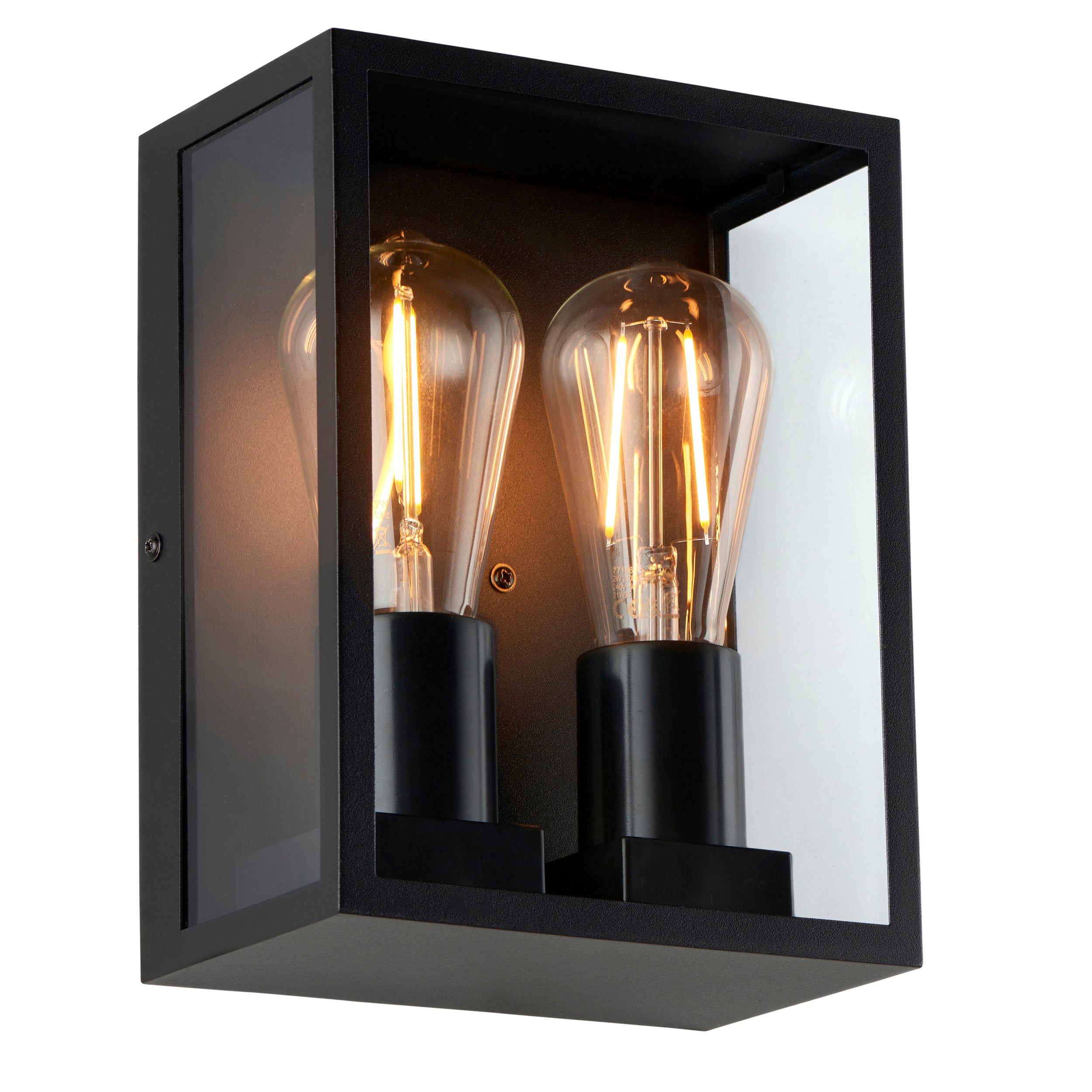 Saxby Lighting Breton twin IP44 10W - Black 118838