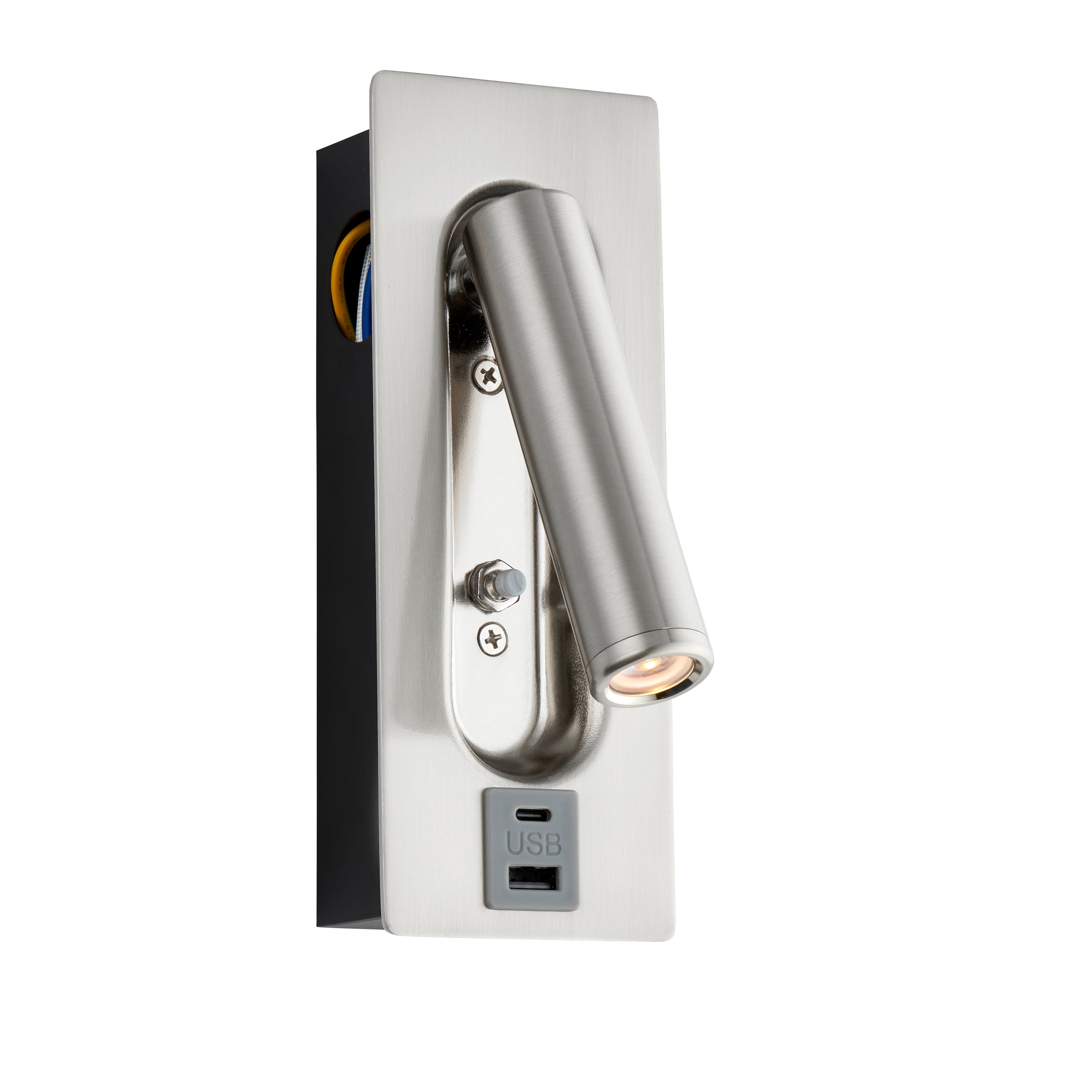 Saxby Lighting Lumos 1lt Wall 3W 3000K - Stainless Steel 120963