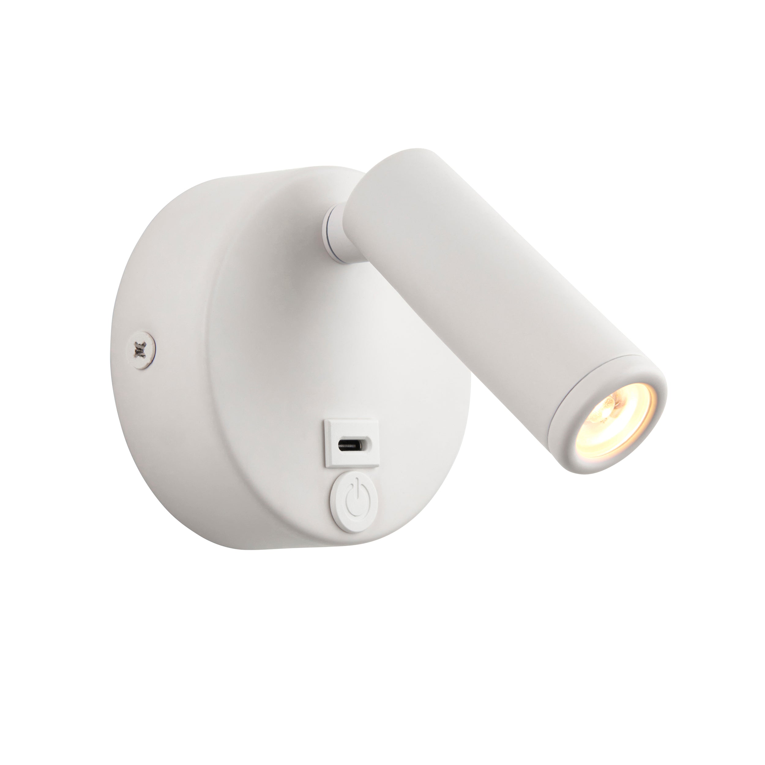 Saxby Lighting Lumos Mini 1lt Wall 3W 3000K - Matt White 120967