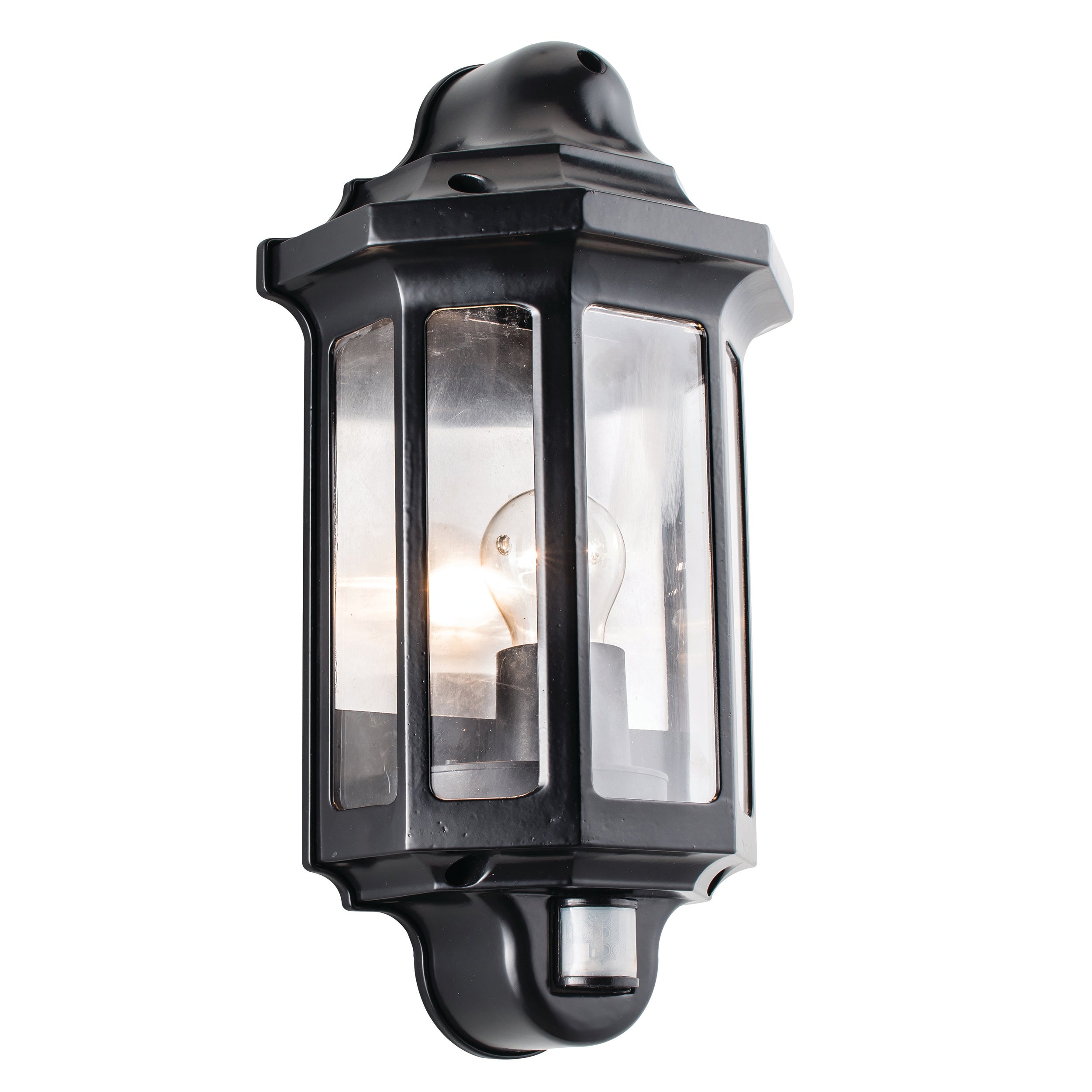 Saxby Lighting Traditional PIR half lantern IP44 15W 1818PIR