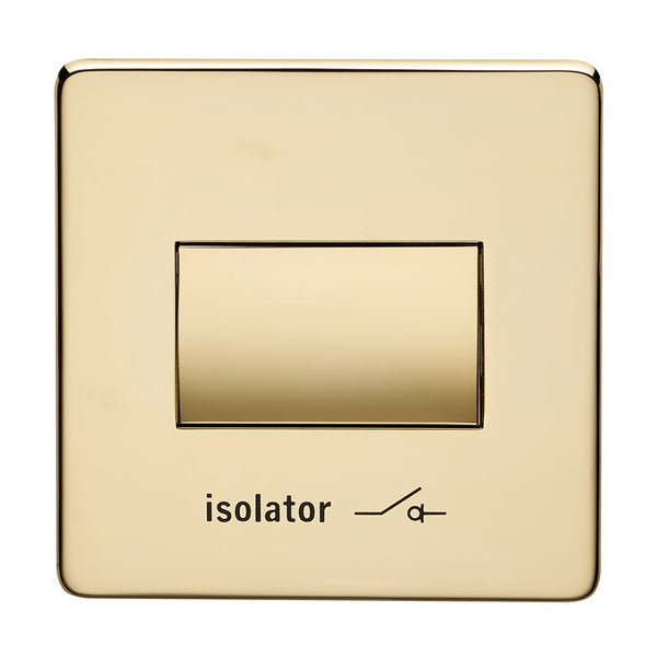 Crabtree Platinum Polished Brass Fan Isolator Switch 7017/PB