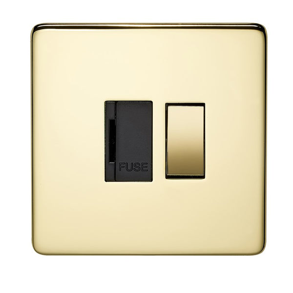 Crabtree Platinum Polished Brass 13A Switched Fuse Spur 7832/PB
