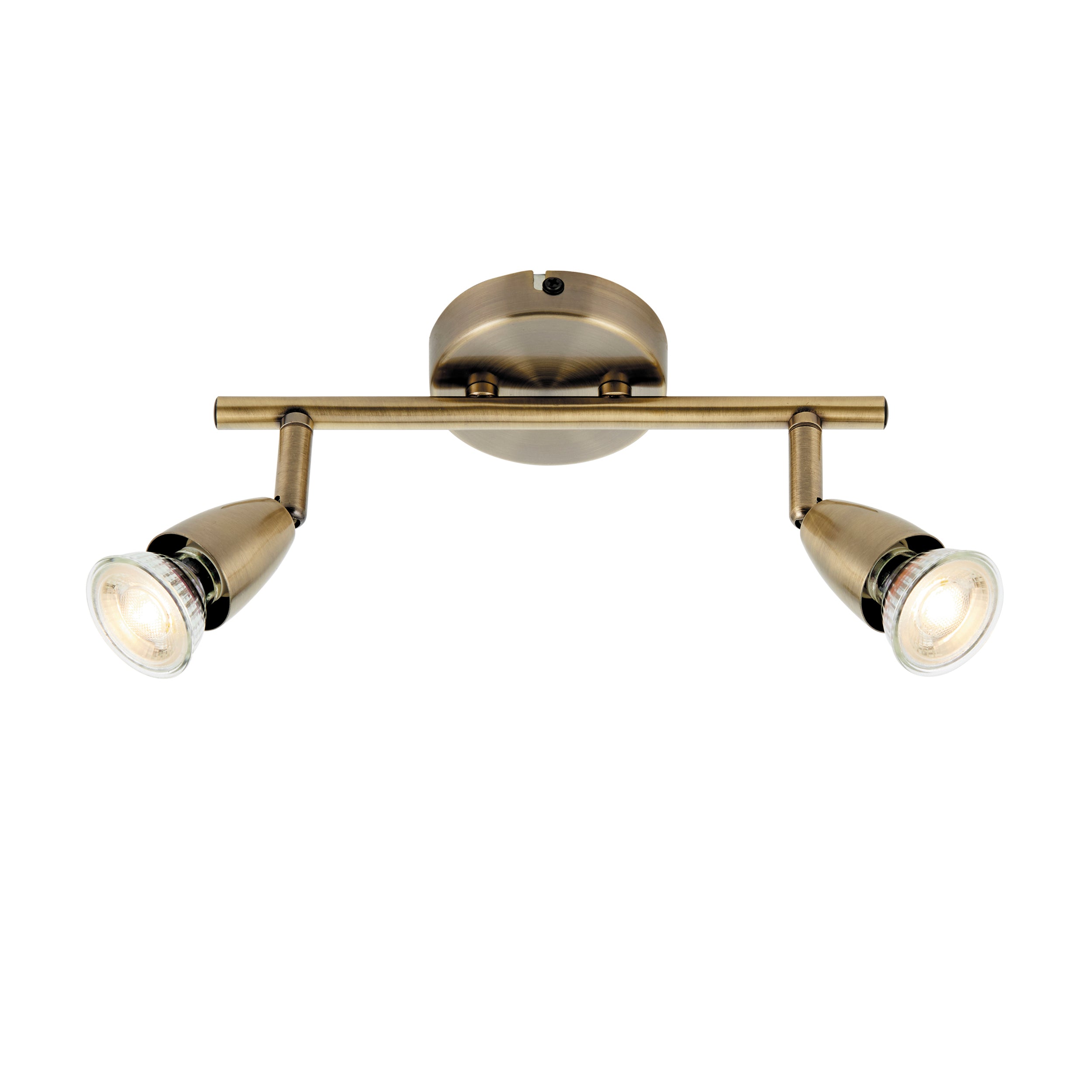 Saxby Lighting Amalfi 2lt Bar - Antique Brass 60999