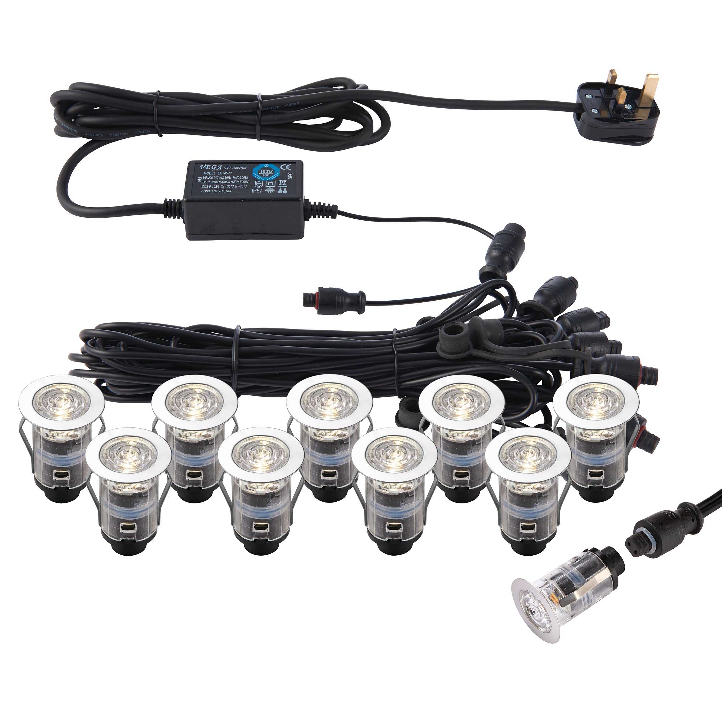 Saxby Lighting IkonPRO CCT 3000K/4000K 25mm kit IP67 0.75W cct 73347