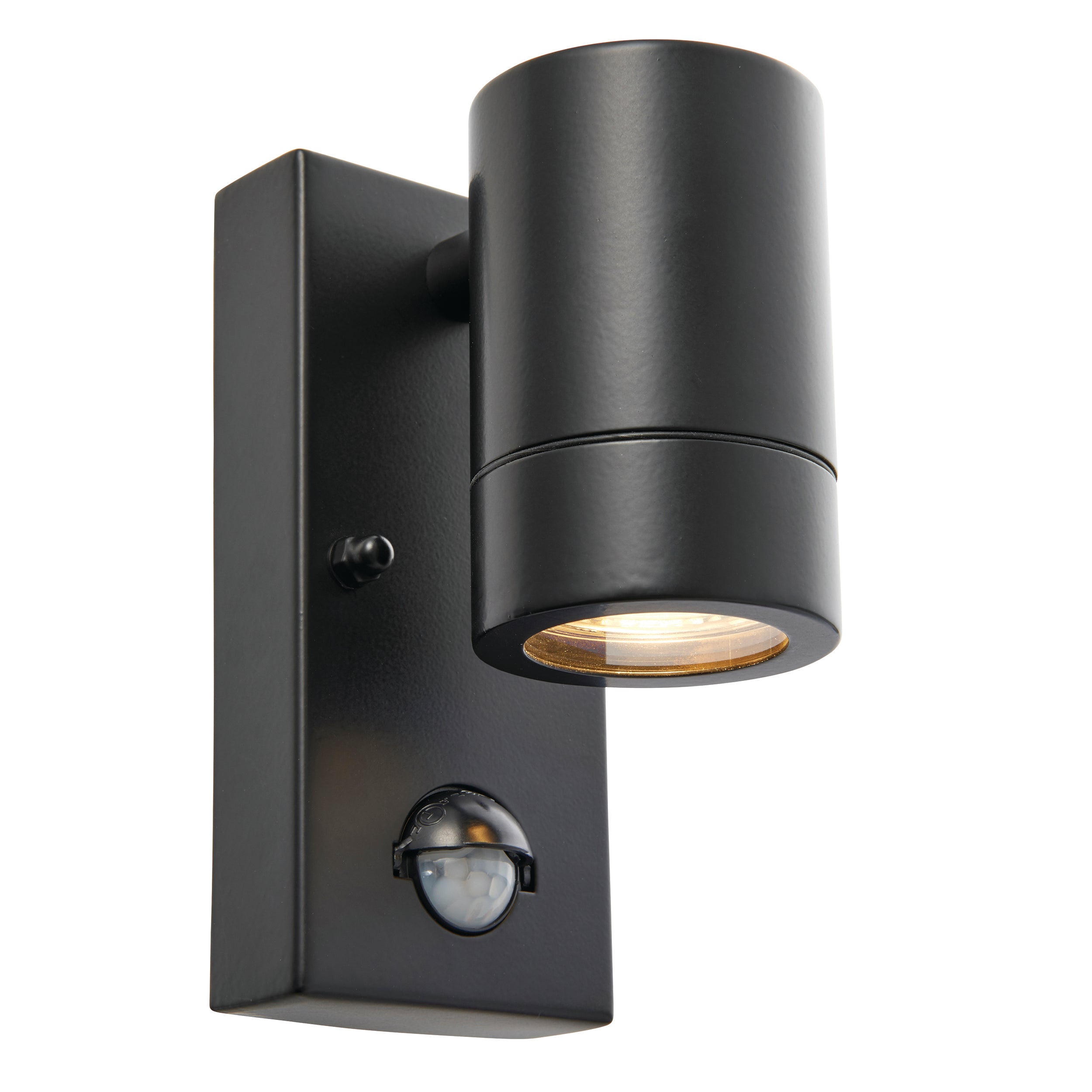 Saxby Lighting Palin PIR 1lt Wall IP44 - Matt Black 75435
