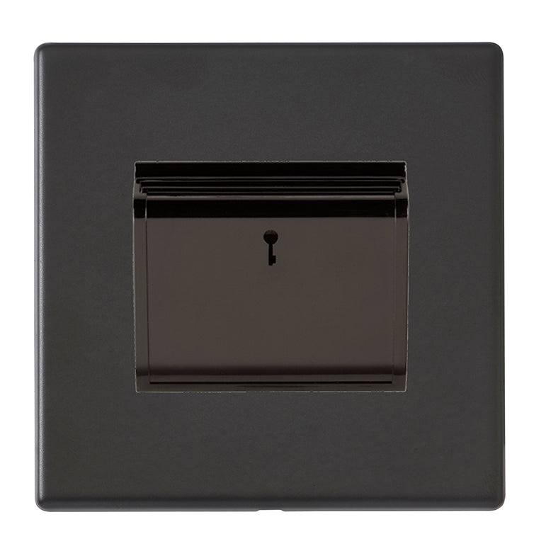 Hamilton Hartland G2 Matt Black 1g 10A (6AX) Hotel Card Switch BL/B 7G2MBC11BL-B