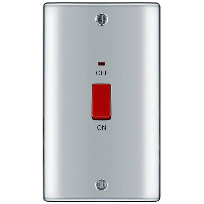 BG Nexus Metal Polished Chrome 45A Double Pole Switch NPC72