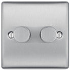 BG Nexus Metal Brushed Steel 2G Dimmer Switch NBS82