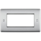 BG Nexus Metal Brushed Steel 4G Euro Plate NBSEMR4