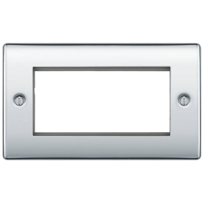 BG Nexus Metal Polished Chrome 4G Euro Plate NPCEMR4