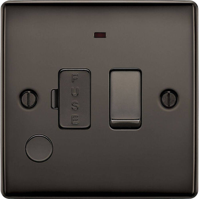 BG Nexus Metal Black Nickel 13A Switched Spur with Neon & Flex NBN53