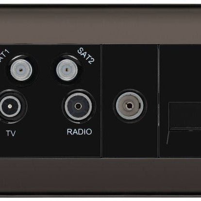 BG Nexus Metal Black Nickel Combination TV Socket NBN69B