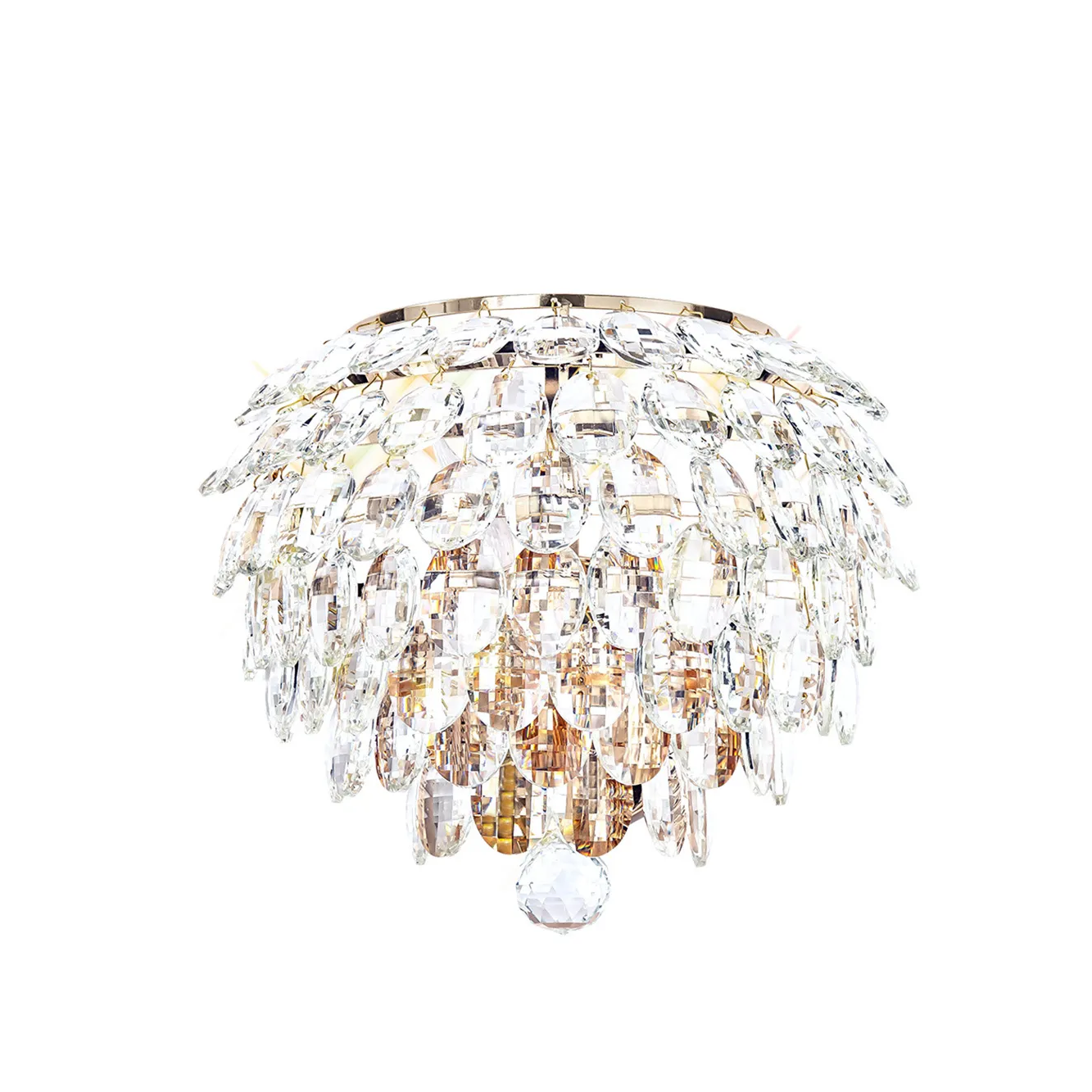Lightologist Conifer Wall Lamp, 2 Light E14, French Gold/Crystal