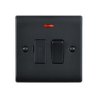 Saxby Raised Screwed 13A Switched Fused Spur Unit with Neon - Matt Black RS322BL