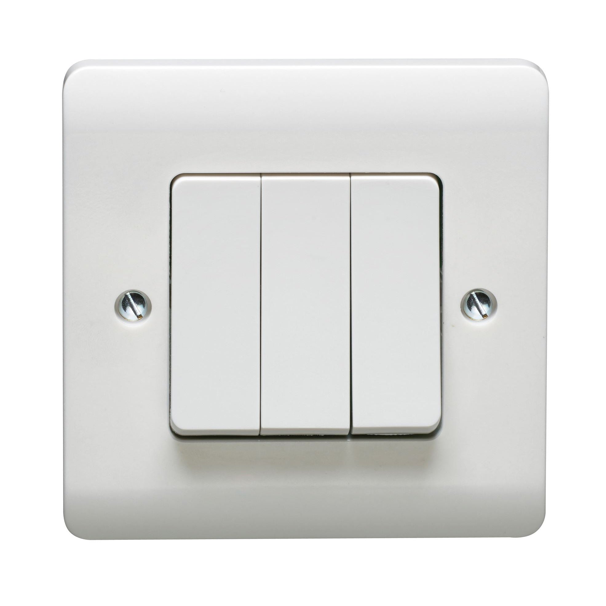 Crabtree Instinct 10Ax 3G 2 Way Switch Large Rockers Cr1382