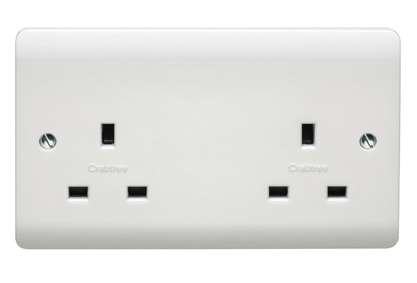 Crabtree Instinct 13A 2G Unswitched Socket Cr1257
