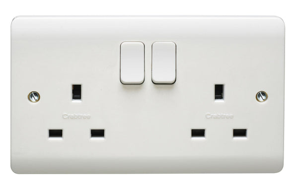 Crabtree Instinct 13A 2G Dp Switched Socket Dual Earth Cr1305/D