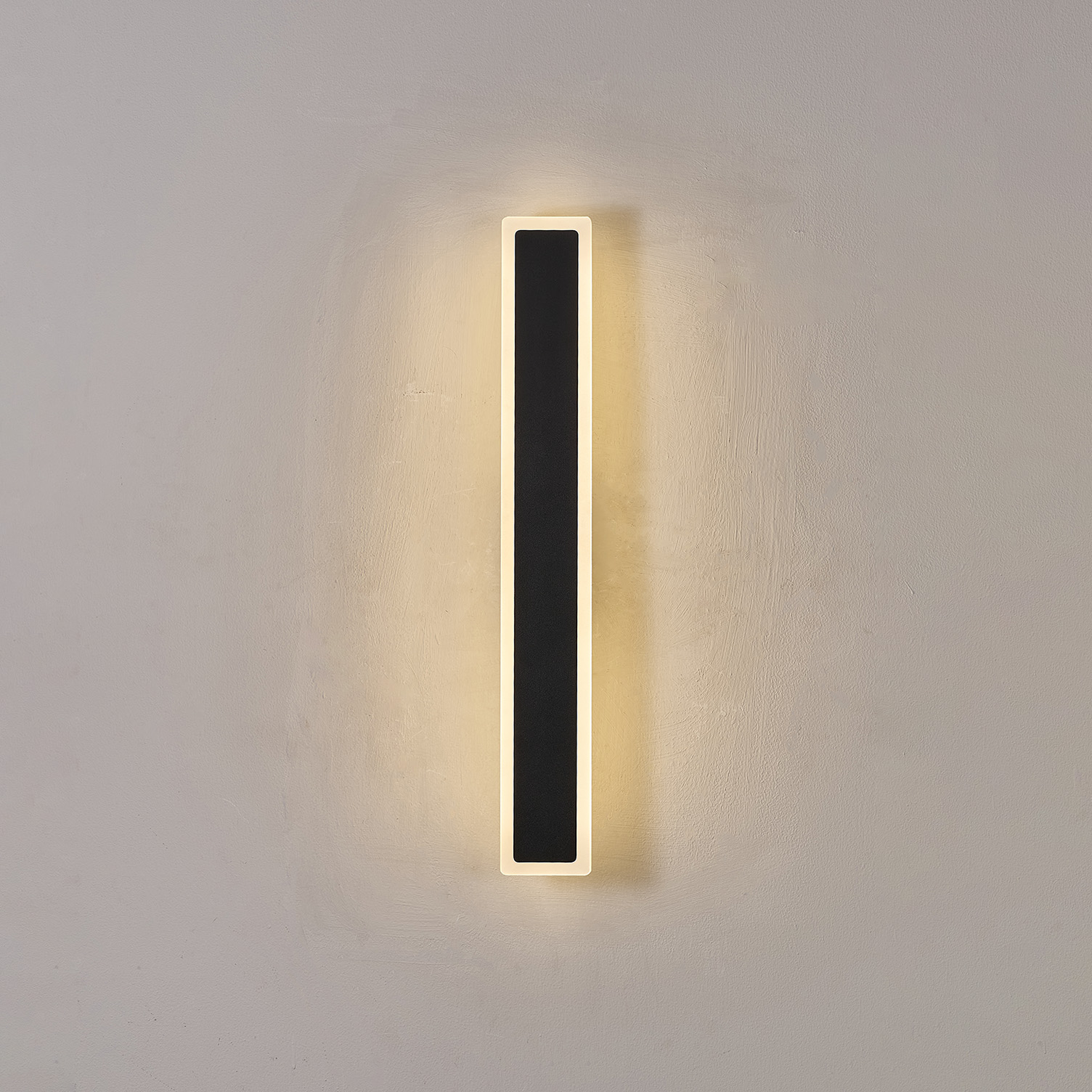 Lightologist Nordic Black 60cm Rectangular Outdoor Wall Lamp LO17480BL3