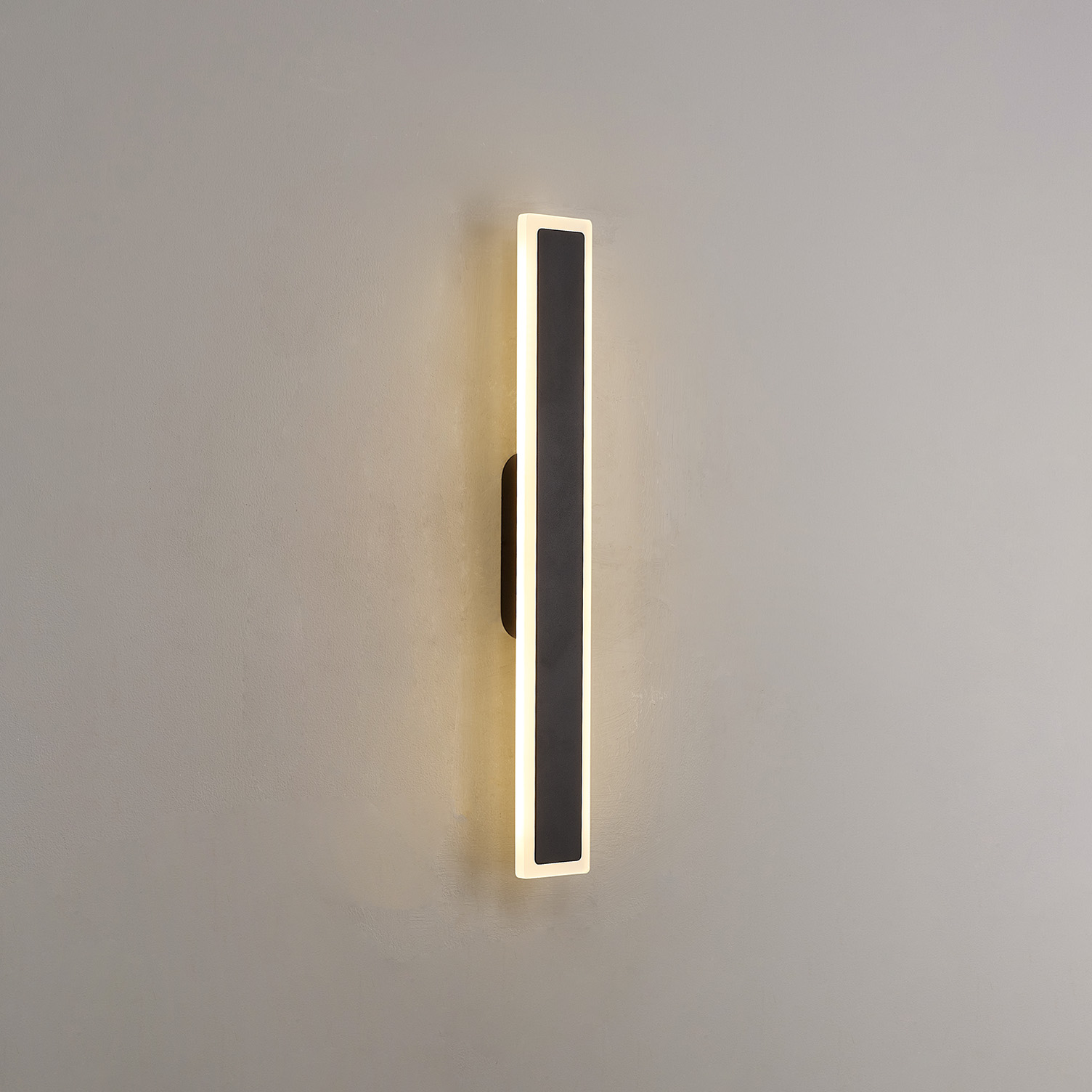 Lightologist Nordic Black 60cm Rectangular Outdoor Wall Lamp LO17480BL3