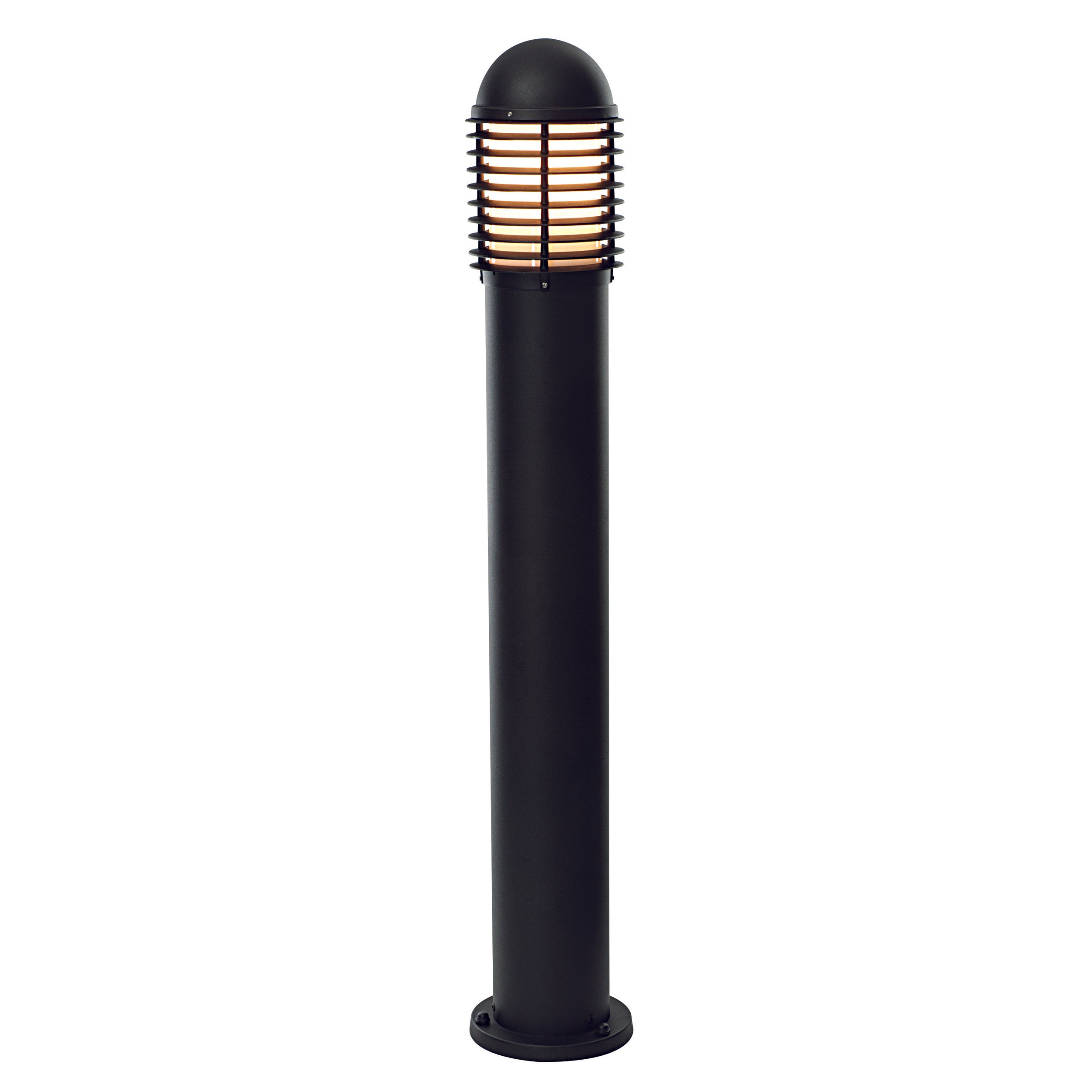 Saxby Lighting Louvre bollard IP44 60W CH200E27BK