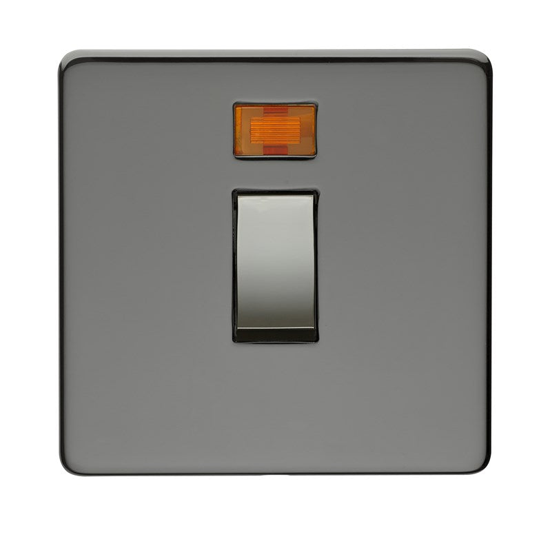 Crabtree Platinum black nickel 20 Amp Double Pole Switch 7011/3bkn