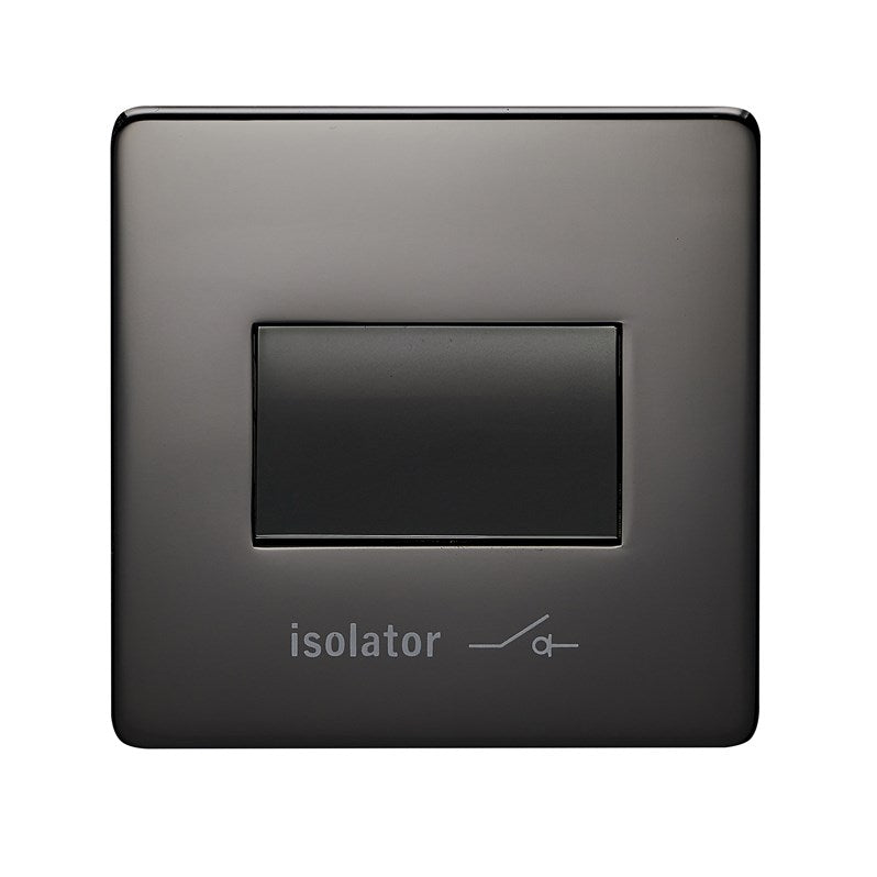 Crabtree Platinum black nickel Fan Isolator Switch 7017/bkn