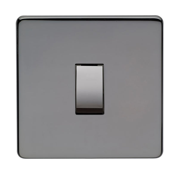 Crabtree Platinum black nickel 1 Gang Light Switch 7170/bkn