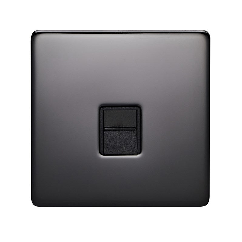 7783/bkn black nickel Slave Telephone Socket