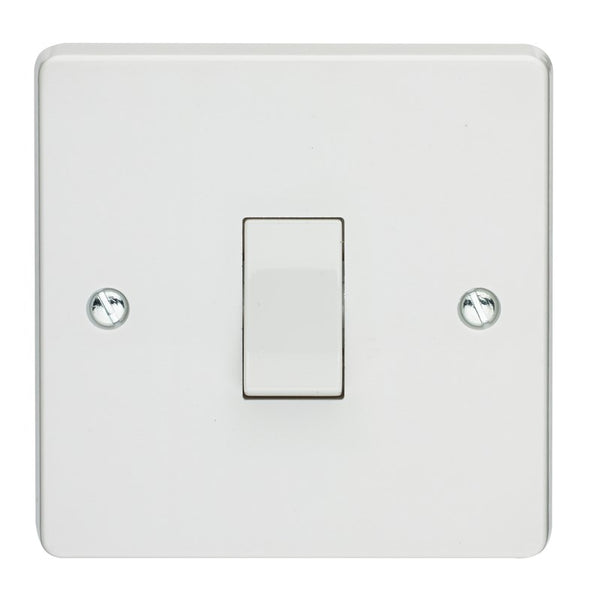 Crabtree Capital White Moulded 10AX 1 Gang 1 Way Switch 4070