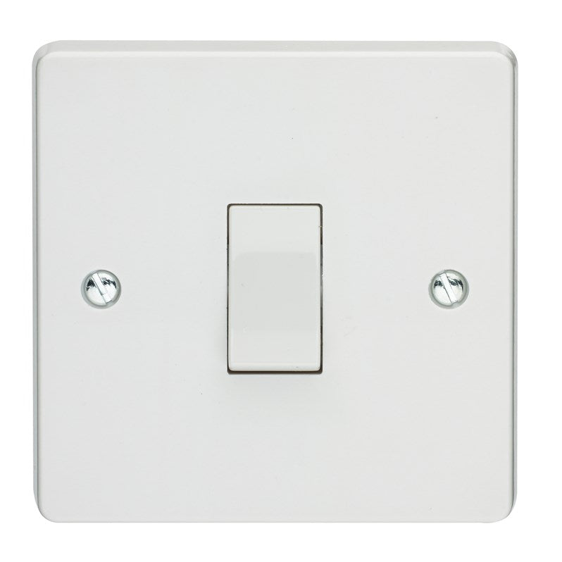 Crabtree Capital White Moulded 10AX 1 Gang 1 Way Switch 4070