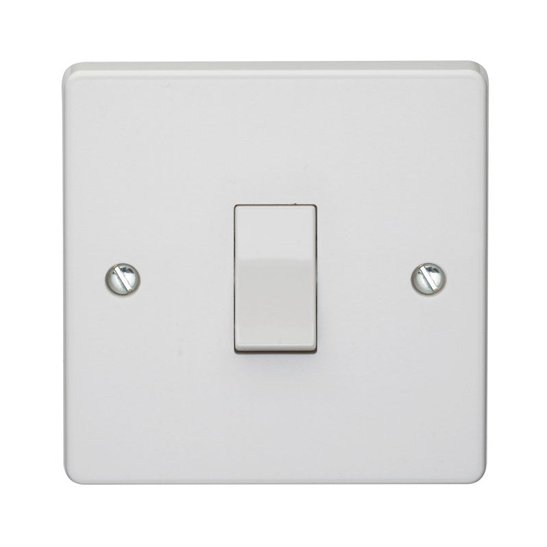 Crabtree Capital White Moulded 10AX 1 Gang 2 Way Switch 4170