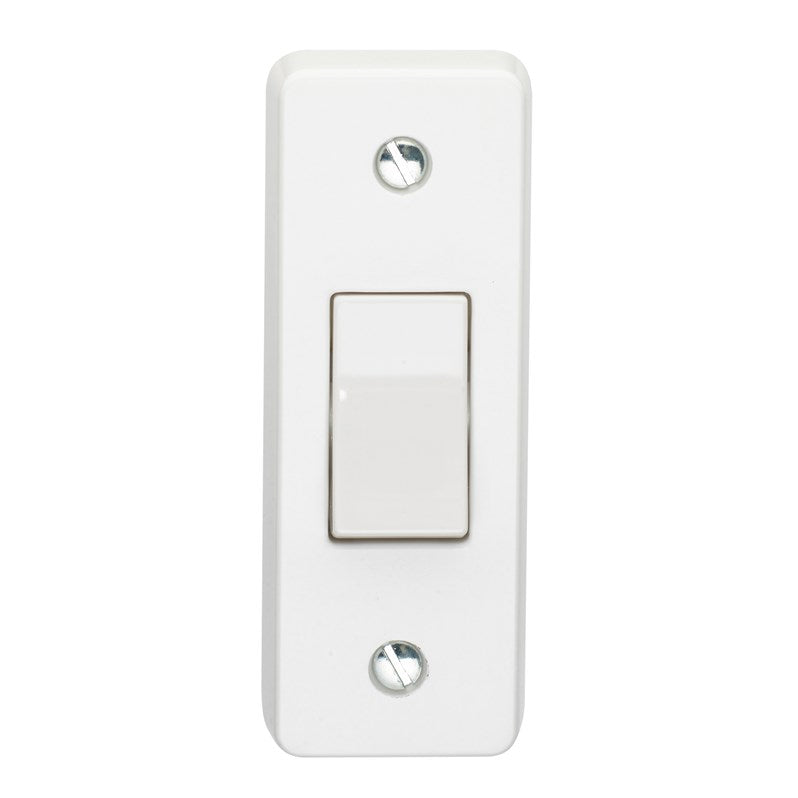 Crabtree Capital White Moulded 10AX 1 Gang 2 Way Switch Architrave 4177
