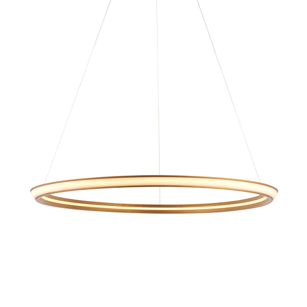 Lightologist Satin gold paint & white silicone Single Pendant Light WIN13102254