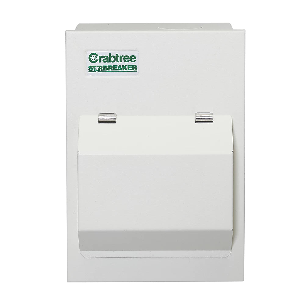 Crabtree Starbreaker 4-Module 2-Way Populated Garage Consumer Unit 502/363GU