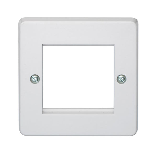 Crabtree Capital White Moulded 1 Gang 2 Module Euro Module Communication Mounting Plate 7091