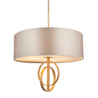 Lightologist Antique gold leaf & mink satin fabric Multi arm shade Pendant Light WIN1395211
