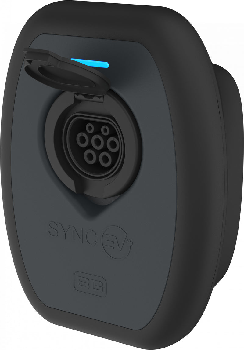 SyncEV BG socketed 7.4kW wall charger with WiFi and Smart functionality - EVS7G