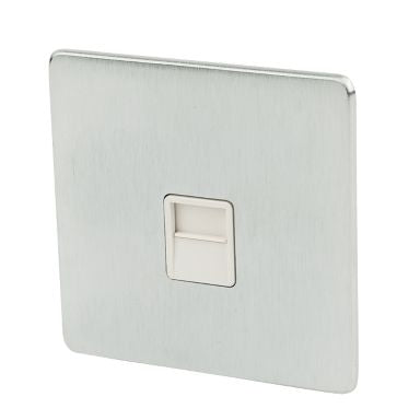 7783/SC Satin Chrome Slave Telephone Socket