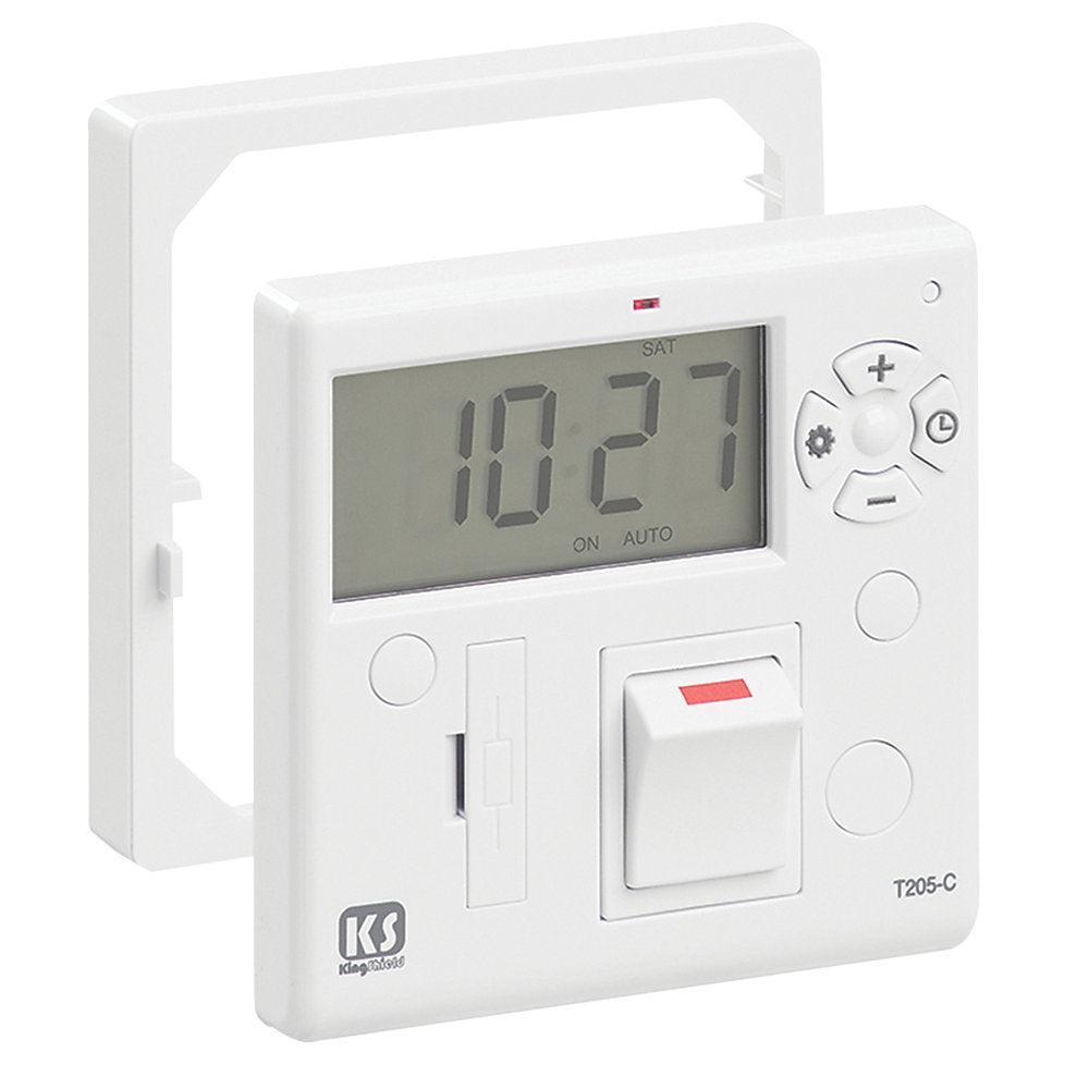 Greenbrook Surface Mounted Digital 7 Day Fused Timer Spur Switch T205