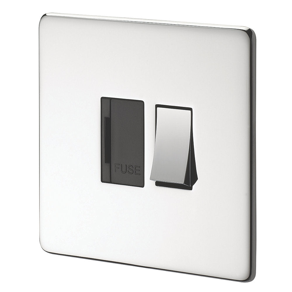 Crabtree Platinum highly polished chrome 13A Switched Fuse Spur 7832/hpc