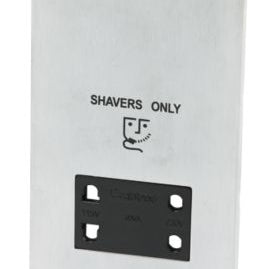 Crabtree Platinum Satin Chrome Shaver Socket 7411/SC