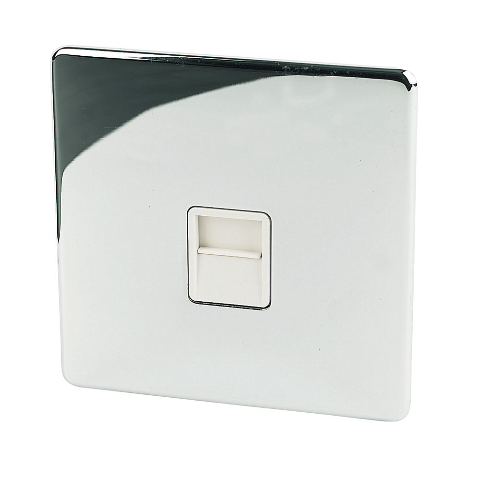 7783/hpc highly polished chrome Slave Telephone Socket