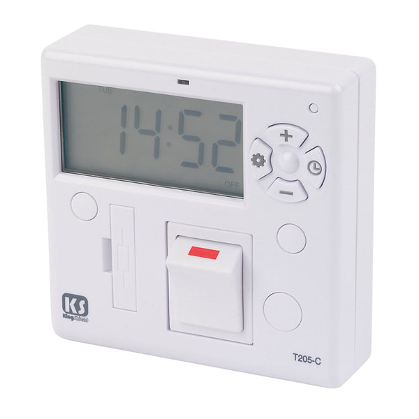 Greenbrook Surface Mounted Digital 7 Day Fused Timer Spur Switch T205