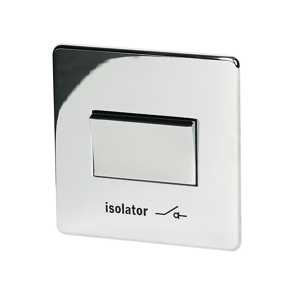 Crabtree Platinum highly polished chrome Fan Isolator Switch 7017/hpc