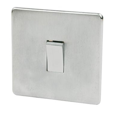 Crabtree Platinum Satin Chrome 1 Gang Light Switch 7170/SC