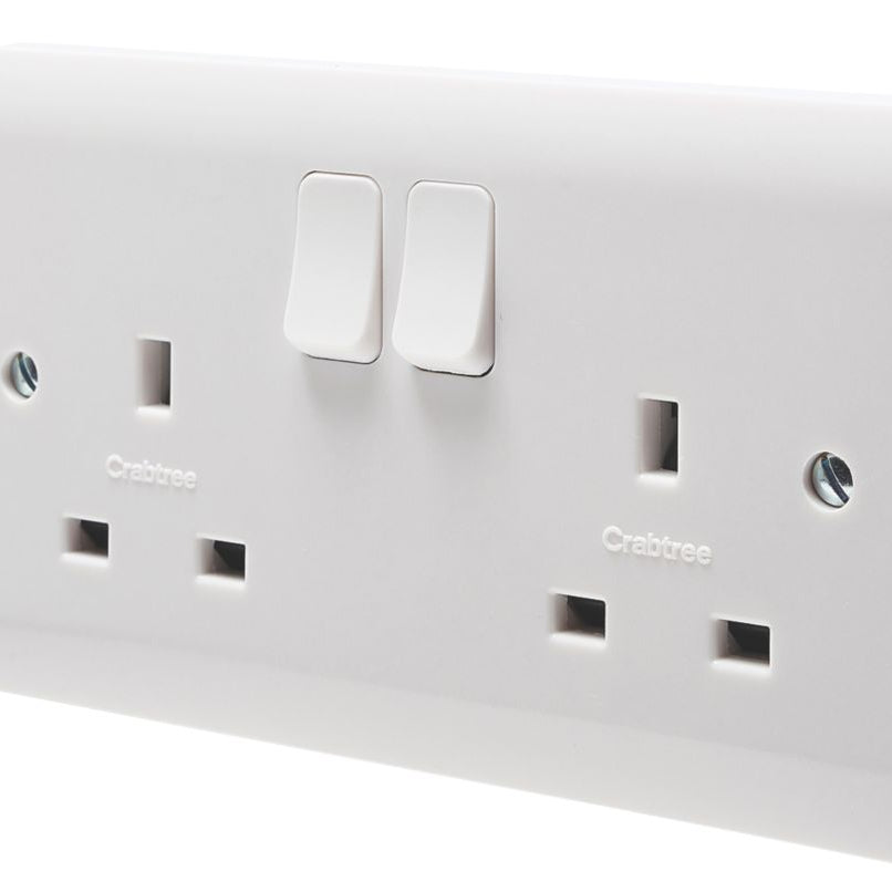 Crabtree Instinct 13A 2G Dp Switched Socket Dual Earth Cr1306/D
