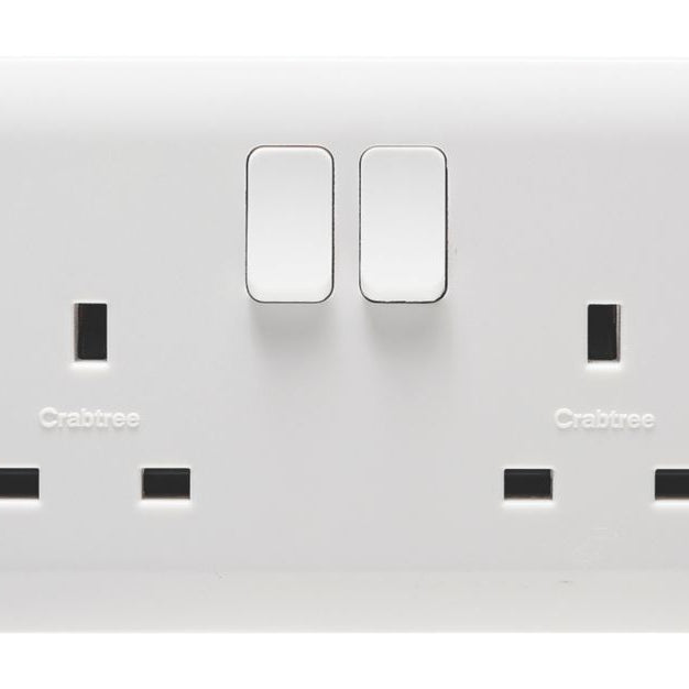 Crabtree Instinct 13A 2G Dp Switched Socket Dual Earth Cr1306/D