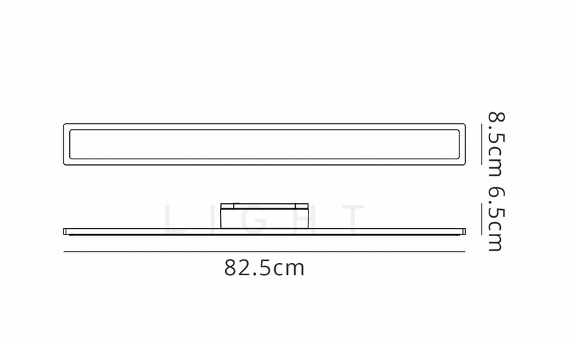 Lightologist Nordic Black 80cm Rectangular Outdoor Wall Lamp LO17481BL3