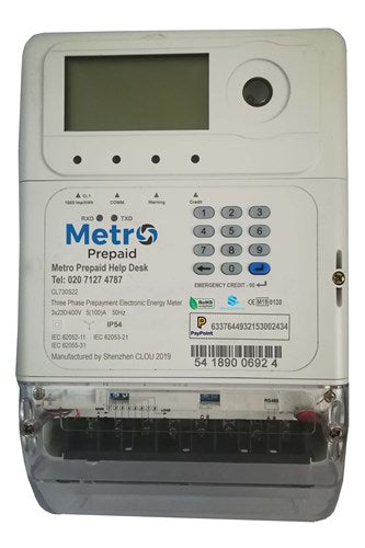 Metro Pre Paid MET002 Three Phase Meter